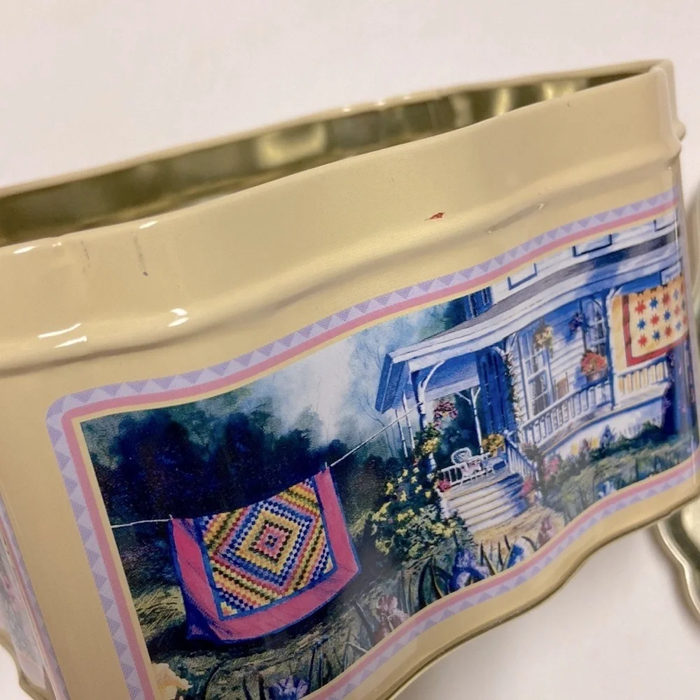 Vintage Diane Phalen Watercolors Grandma’s Treasures tin‎ box lake house …